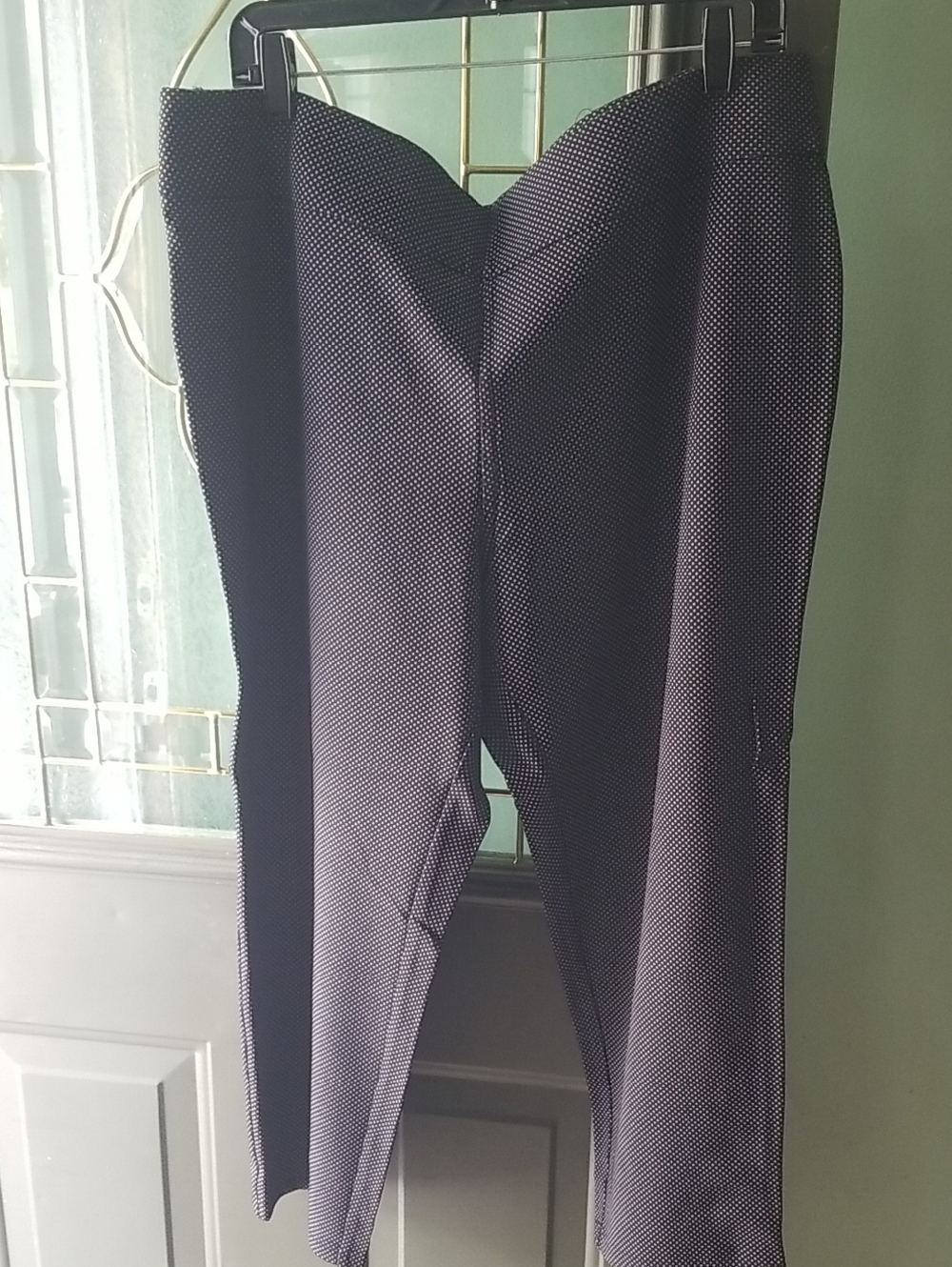 Women's Black Microdot Dress Pants